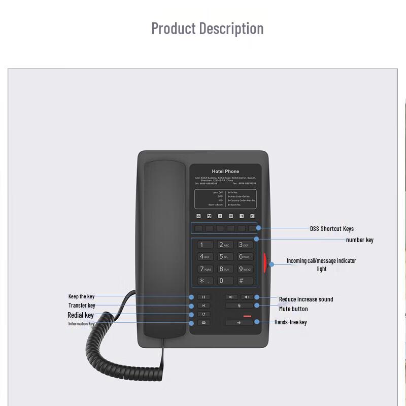 Fanvil H3W Business Hotel IP Phone (CN version)