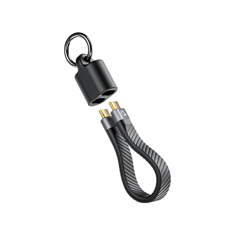 Портативный USB-C брелок-зарядный кабель 10 Гбит/с передача данных Дисплей 8K/4K Универсальная совместимость для ноутбуков телефонов