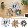 3D Metal Flower Wall Decor Weather Resistant Heavy Duty Iron Flower Wall