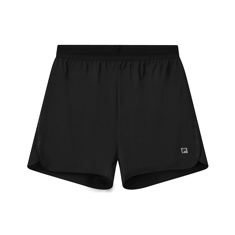 Fila Athletics Logo Woven Running Solid Loose Straight Leg Sports Casual Shorts Men Shorts Deep-Black A11M132363F-BK