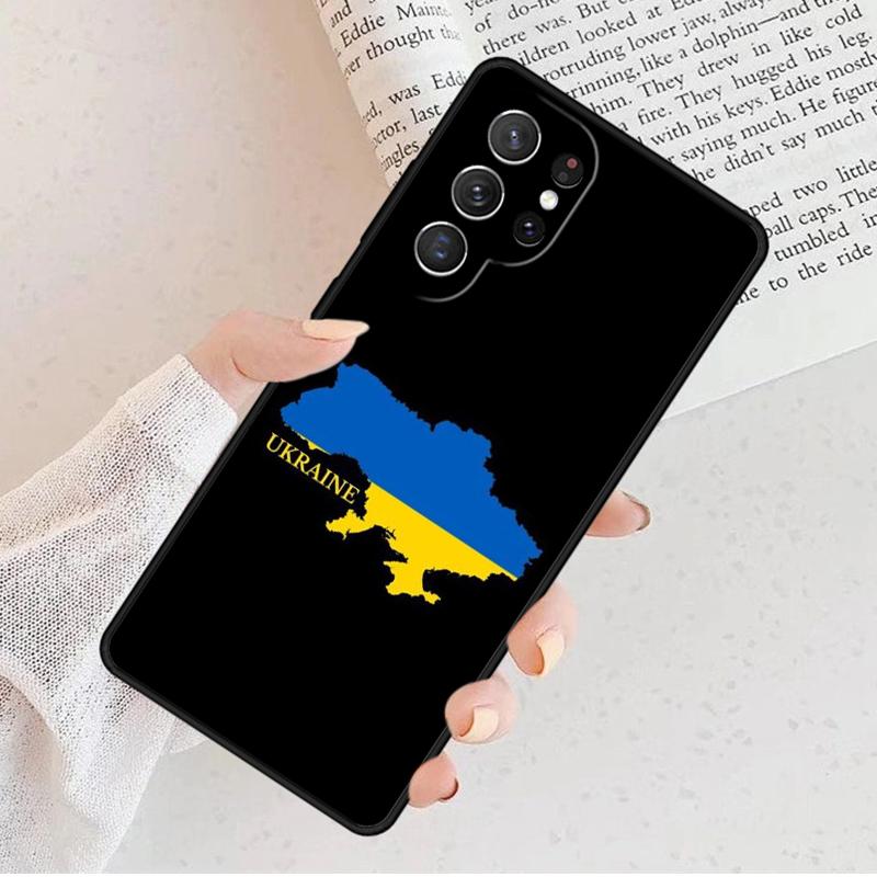 Love Heart u-Ukraine Map Flag Phone Case For Samsung Galaxy S25 S23 S30 S8 S21 S20 FE S24 S22 Note 10 20 Plus lite Ultra