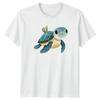 Cute Sea Turtle Illustration TShirt Ocean Wildlife Gift For Him And Her