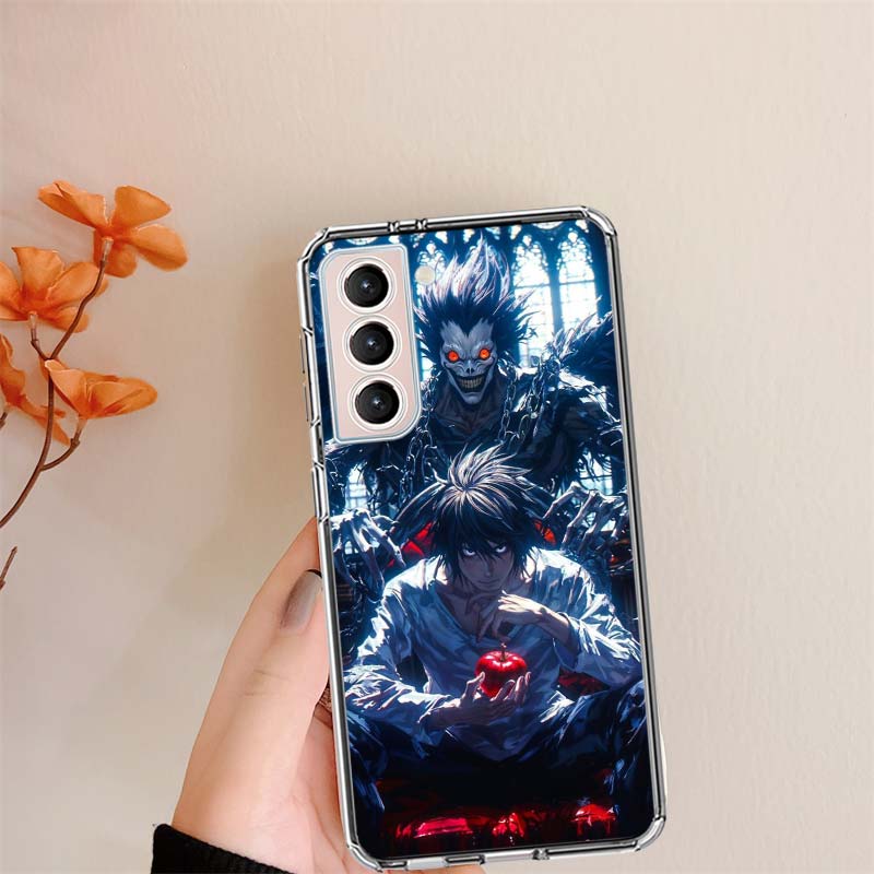 Аниме Тетрадь Смерти Лайт Ягами Прозрачные Чехлы для Телефона для Samsung S26 Ultra Galaxy S25 Edge S24 S23 FE S21 Plus S20 S22 S10 Чехол Patte