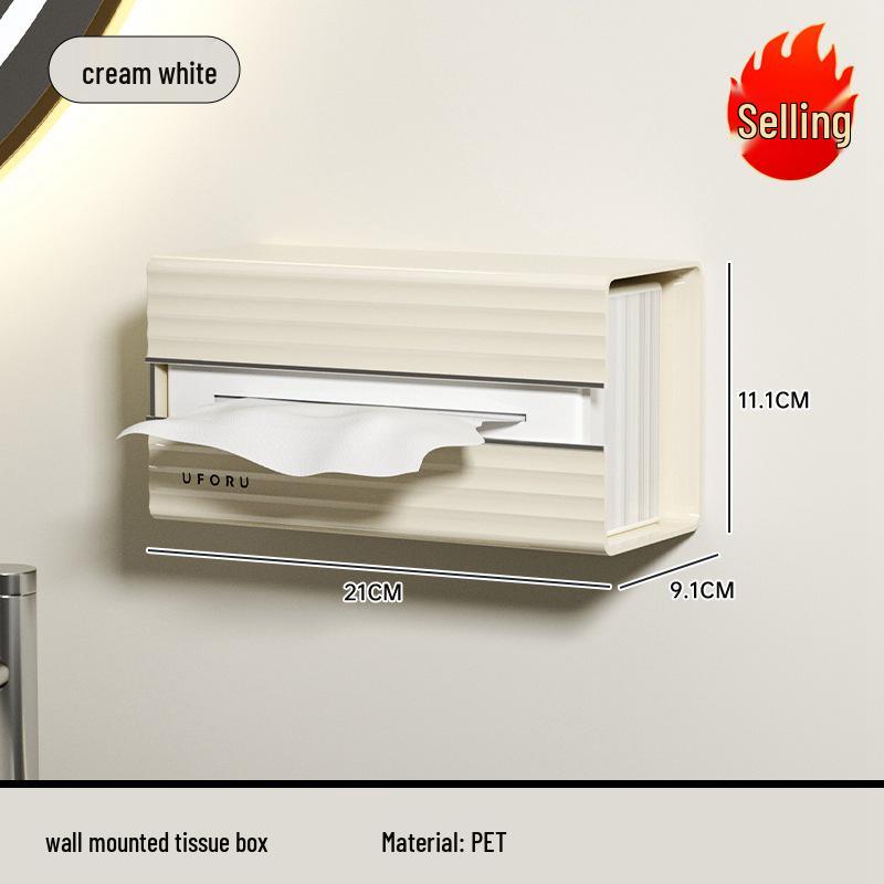 Роскошная настенная коробка для туалетной бумаги: Пластиковый дизайн без перфорации для дома