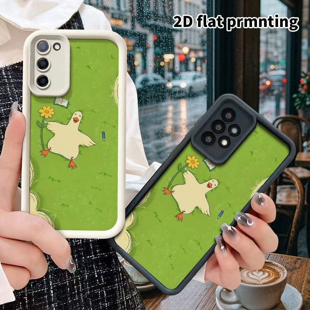 Phone case: 2D flat Samsung Galaxy A34 A35 M05 M06 S20 S22 S21 FE Plus 5G protective case, lying flat little duck, perfect Christmas and Halloween hol