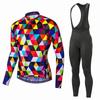 Men Women Cycling Jersey Set Long Sleeve Mountain Road Bike Outfit Breathable Quick Dry