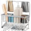 Stainless Steel Sink Drain Rack Multifunctional Kitchen Sponge Holder Sink Dish Cloth Organizer KTY