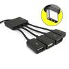 USB OTG Хаб с Переключением Зарядки 1 на 4 MicroUSB TypeC Зарядный Кабель Подключайте Несколько Устройств Одновременно