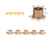 5Pcs Flanging Self-Lubricating Bearing Powder Metallurgy Oil Copper Bushing Guide Sleeve With Stepped Flange Hardware