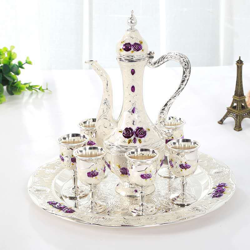 Rose wine creative liquor set wine European metal wine dispenser gift ornaments home bars shot glasses set