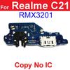 USB-плата для зарядки Realme C20 C21 C21Y C25 C25Y C25S C35 USB-разъем для зарядного устройства, разъем для гибкого кабеля, порт, детали