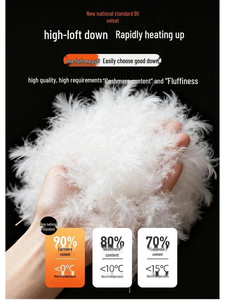 Мужская легкая черная пуховая куртка на зиму 2025 года - Национальный стандарт 90, Защита от холода, Верхняя одежда для пар.