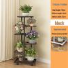black 6-tier with wheels, h112cm