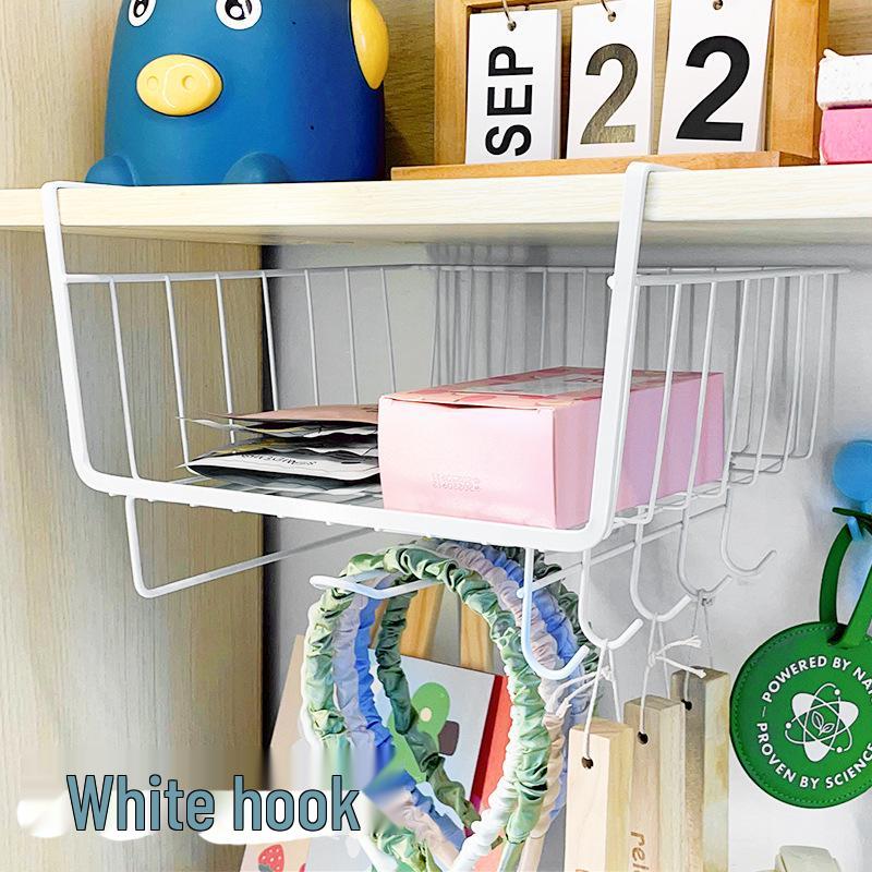 Настенная полка для хранения кухонных принадлежностей: Многоярусная подвесная корзина с держателем для бумажных полотенец и пищевой пленки.