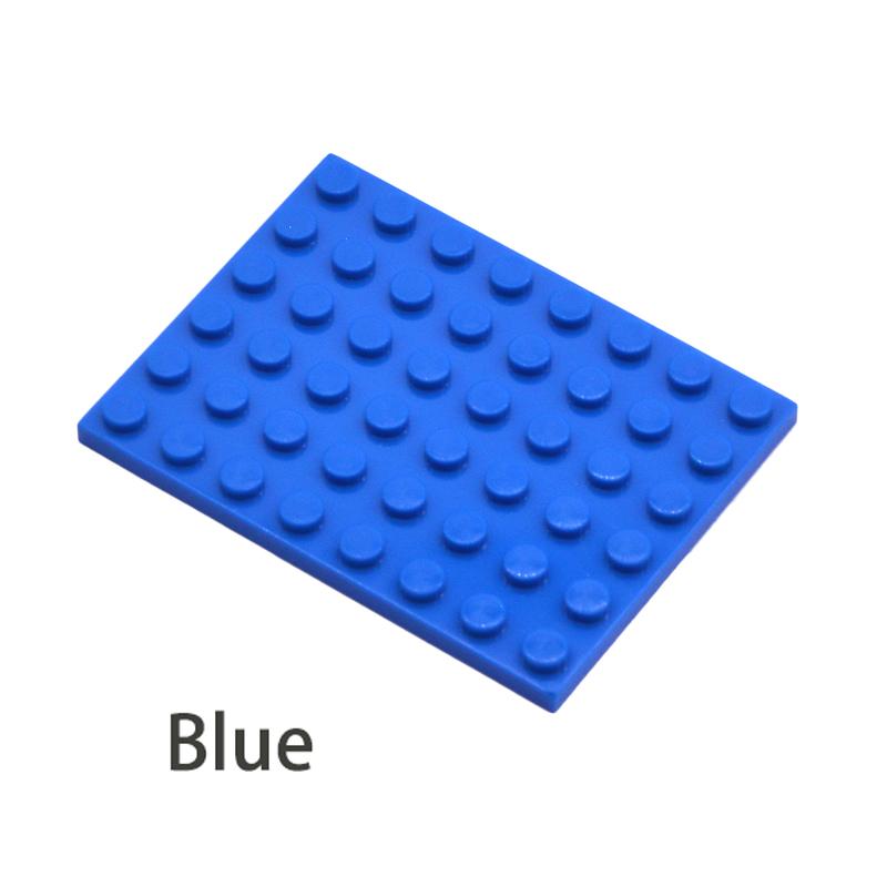 10 шт. DIY строительные блоки тонкие фигурки кирпичи 6x8 точек 12 цветов образовательный творческий размер совместимы с 3036 игрушками для детей