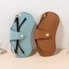 Hanging Neck PU Leather Glasses Bag Printing Sunglasses Eyeglass Bag Glasses Storage Bag  Outdoor