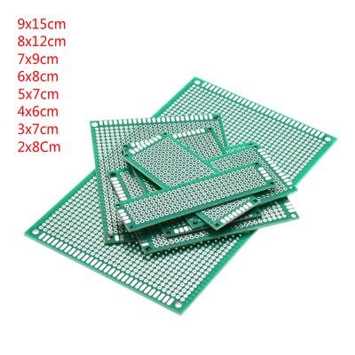 10 шт. 9x15 см 8x12 см 7x9 см 6x8 см 5x7 см 4x6 см 3x7 см 2x8 см зеленая двусторонняя луженая жестяная пластина с распылителем PCB универсальная доска