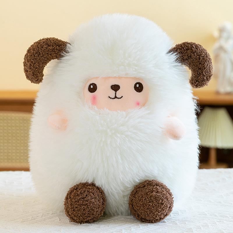Игрушка Плюшевая Овечка Кукла Мультяшная Супермягкая Кукла Спящая с Тряпичной Куклой Подарок на День Рождения
