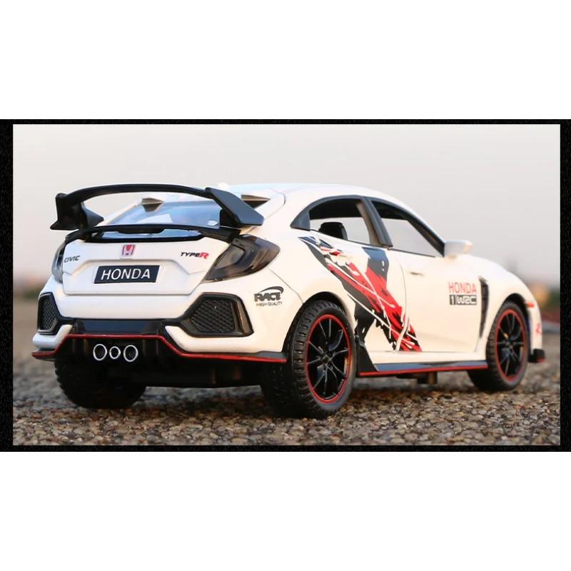 1/32 HONDA CIVIC TYPE-R Alloy Car Model Diecasts & Toy Vehicles Metal Sports Car Model Sound and Light Collection Childrens Gift