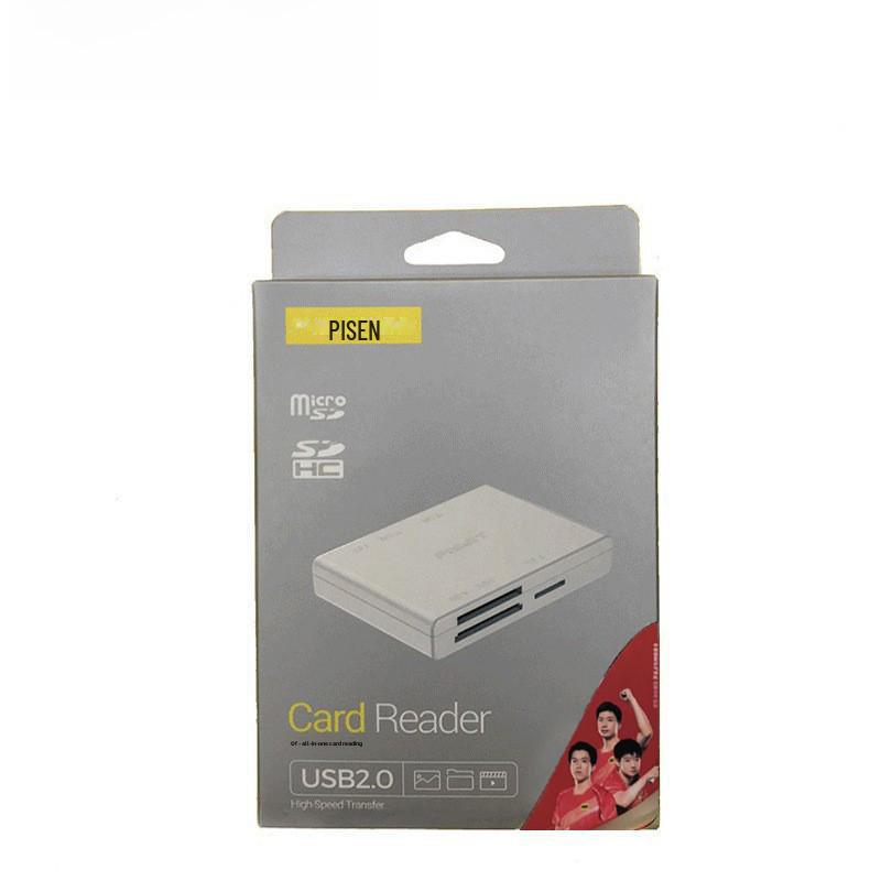 PISEN Multi-Card Reader: Mini Mobile, TF, CF, SD, MS, USB 2.0 for Phones & Cameras