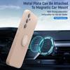 For Samsung Galaxy A54 5G Kickstand Liquid Silicone Phone Case with 2.5D Arc Edge Tempered Glass Screen Film