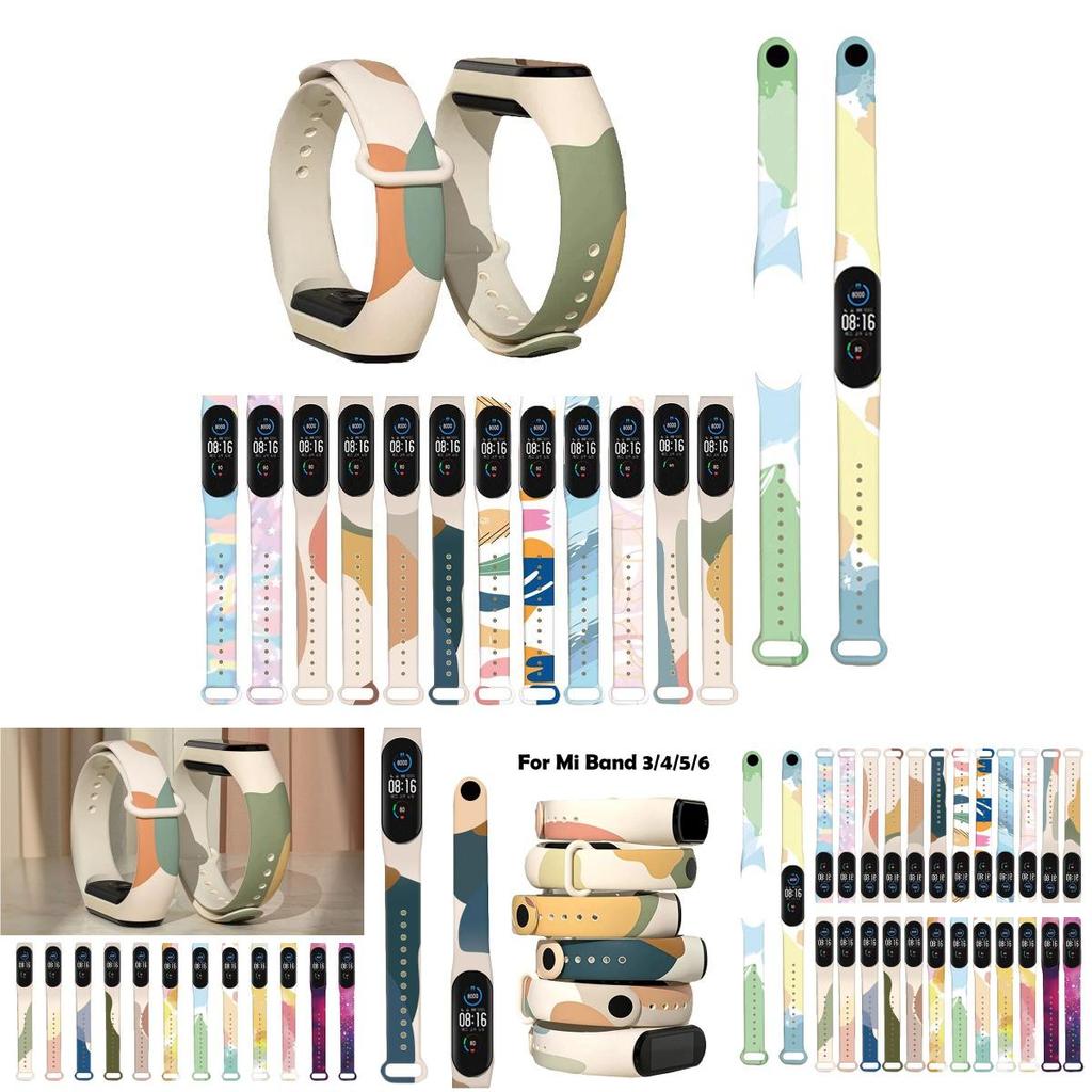 Replace Your Wristband With This Morandi Graffiti Strap For Xiaomi Mi Band 3/4/5/6