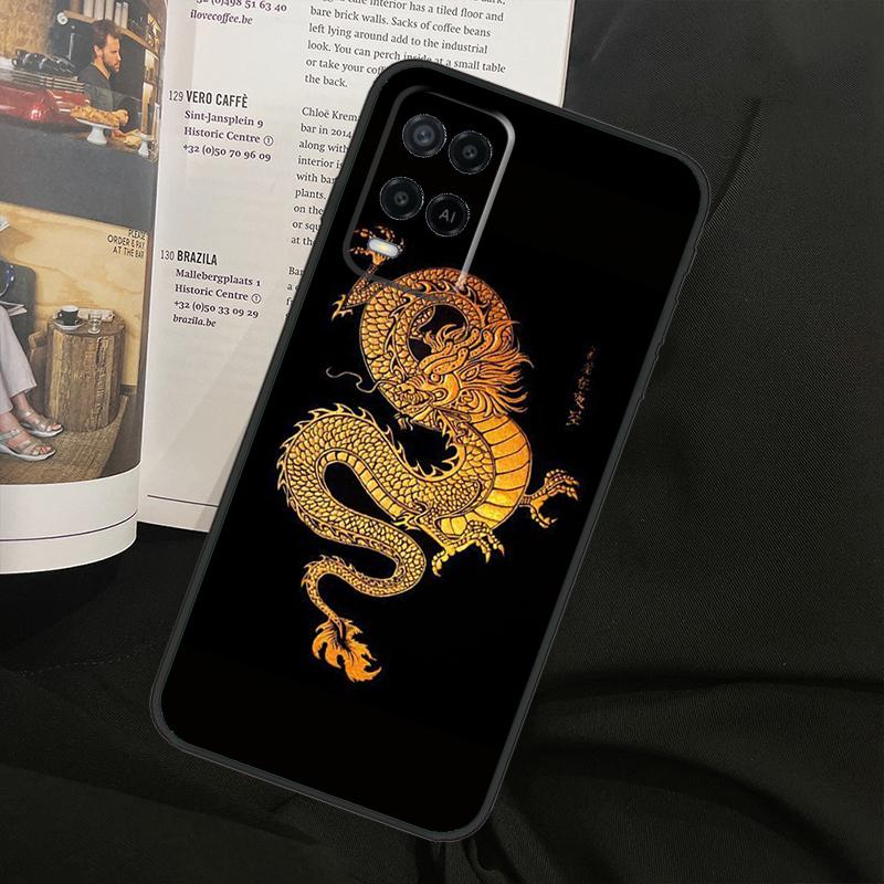 Модный китайский дракон для чехла телефона Oppo A58 A18 A38 A78 A98 A17 A77 A80 A40 A60 A16 A76 A96 A74 A94 A54 A15 A57S