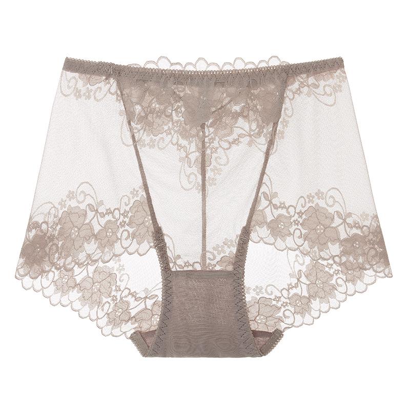 Women's Plus Size Lace Seamless High-Waist Briefs - Breathable & Comfortable