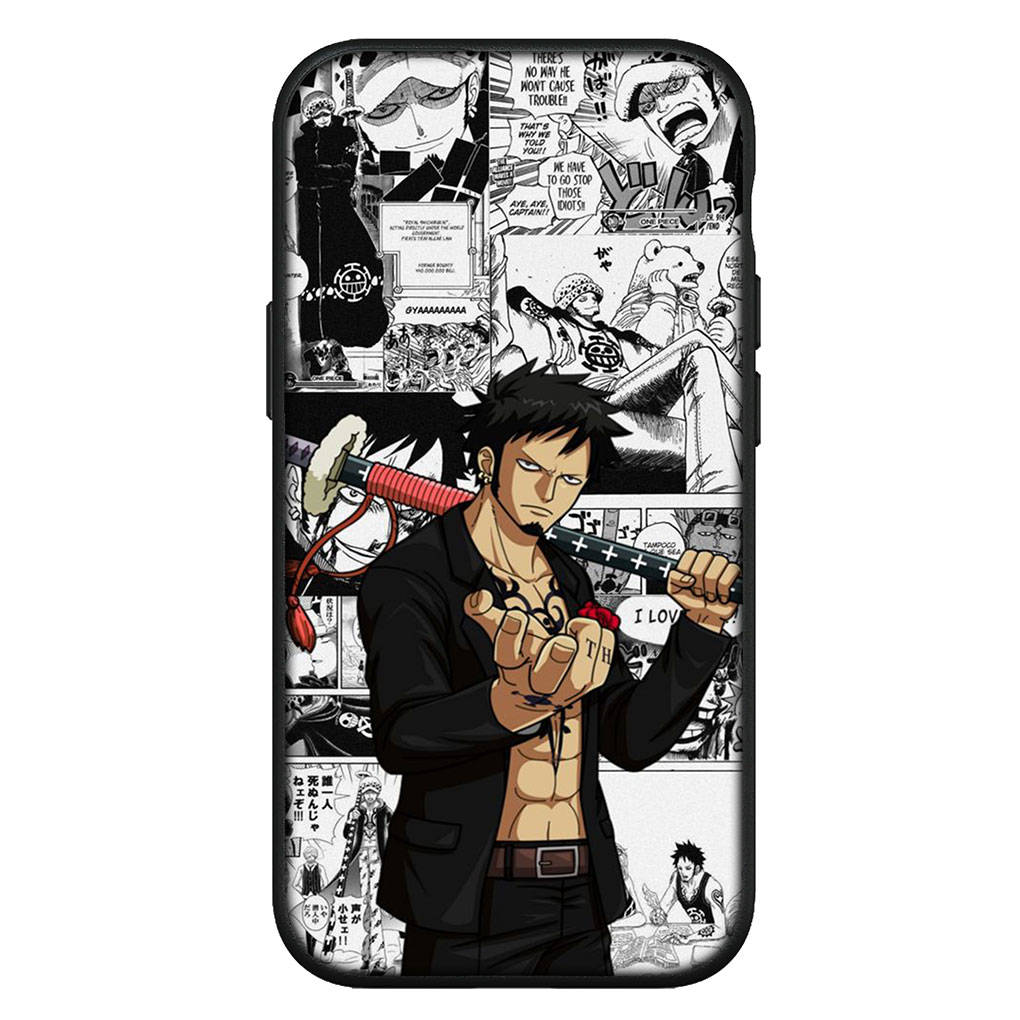 Чехол для iPhone 16 15 Xiaomi Redmi Note 14 13 12 11 Pro Max X 8 9 16e Samsung Galaxy S25 S24 S23 Moto OPPO Huawei Trafalgar Law One Piece Phone Case