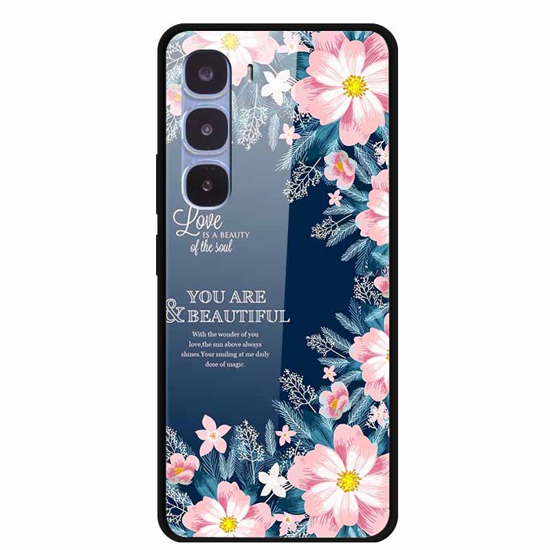 Роскошный Чехол для Infinix Hot 60 Pro X6885 Закаленное Стекло Чехол для Телефона Infinix Hot 60 Pro Модный Животный Защитный Funda