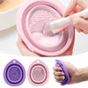 Foldable Makeup Brushes Cleaning Bowl Silicone Gel Cleaner Bowl Soft Cleaning Mat Women
