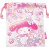 J's Planning Sanrio Drawstring Lunch Bag, My Melody, Dream Pink, Approx. 21 X 18 Cm, FRK938