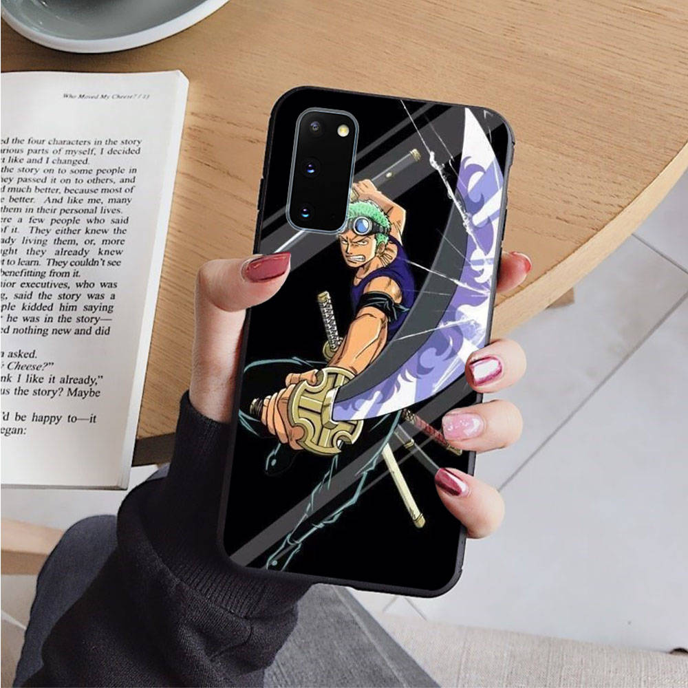 Чехол AD59 One Piece Zoro Sanji Black для Samsung Note 20 Lite S24 Ultra S23 S22 A05 A06 A11 A71 A15 A16 A13 A24 A25 A33 A52 A53 M55 M35 Sofe Cover