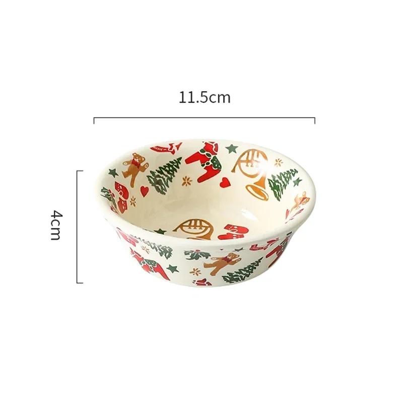 Рождественская мультяшная керамическая тарелка для завтрака домашняя вкусная салатница кружка свет роскошный ресторан десертные тарелки для послеобеденного чая