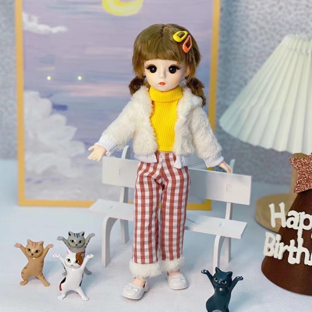 1/6 BJD кукла 30 см с несколькими подвижными суставами и макияжем для лица, модная одежда, высококачественные игрушки для девочек, кукла для друга, праздничный подарок