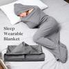 Weighted Blanket with Hooded Sleep Pod -Thermal Bedding,Machine Washable All-Season Cozy Blanket for Adult,Deep Sleep,Relaxation