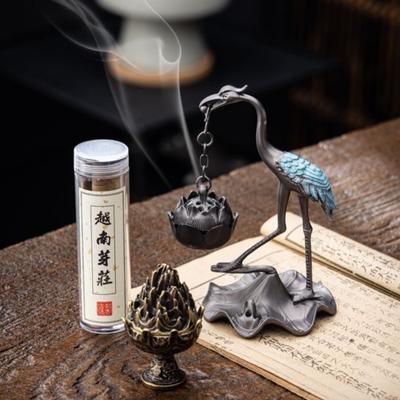 Crane Lotus Маленькая курильница для благовоний, подвесная курильница из сплава, маленькая Xiangyun Disk Cancen Home Декоративные украшения