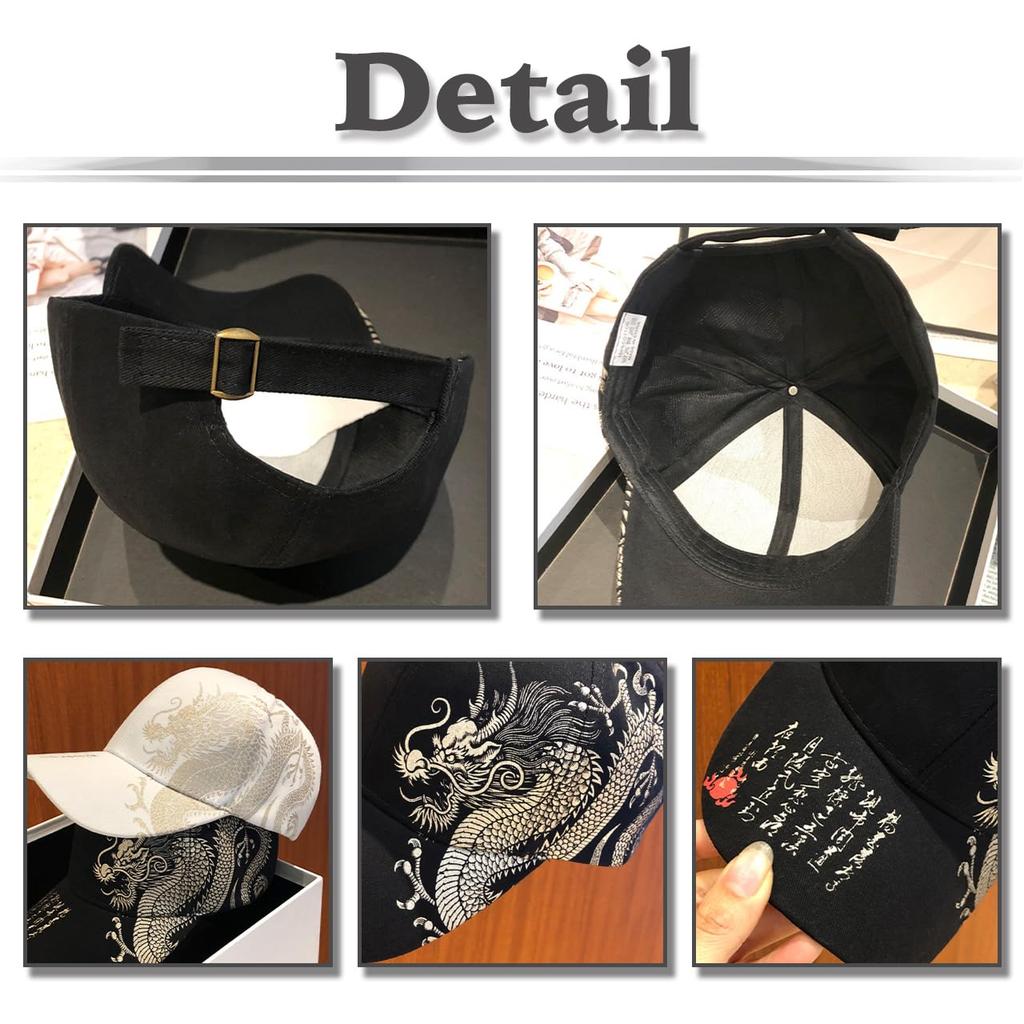 Hat Cap Dragon Cool Outdoor Casual Fashion CZ278 [White Fang] Men's (Black)