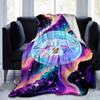 1pc. Cute Cartoon Elephant with Teddy Bear Galaxy Print Blanket - Home Office Outdoor Gift Suitable for Al