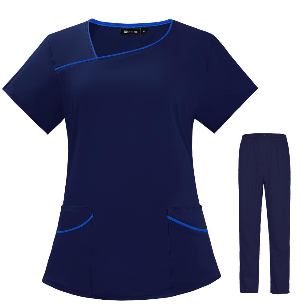 Женская униформа врача, набор скрабов для кормления, спецодежда для медсестры, женский наряд для здравоохранения, рабочая одежда, топ и брюки, скрабы, униформа