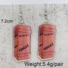 1Pair Christmas pendant earrings made of acrylic, decorative earrings
