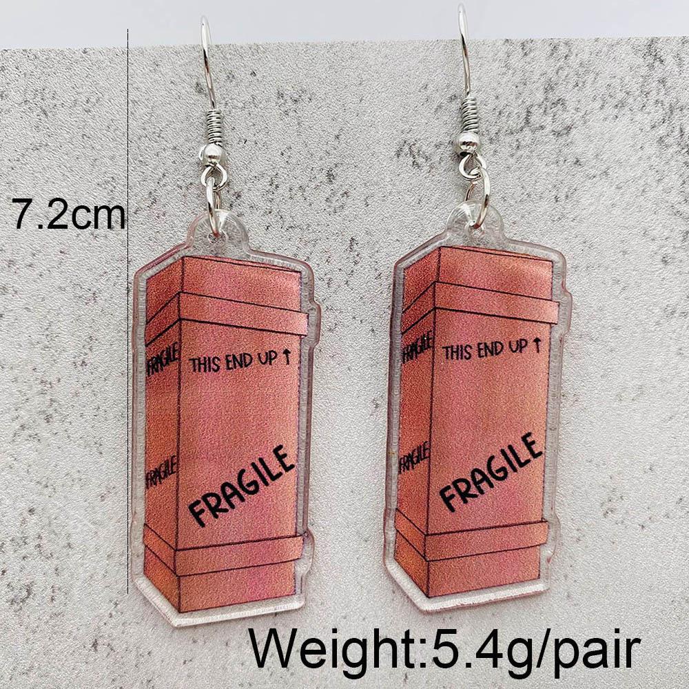 1Pair Christmas pendant earrings made of acrylic, decorative earrings