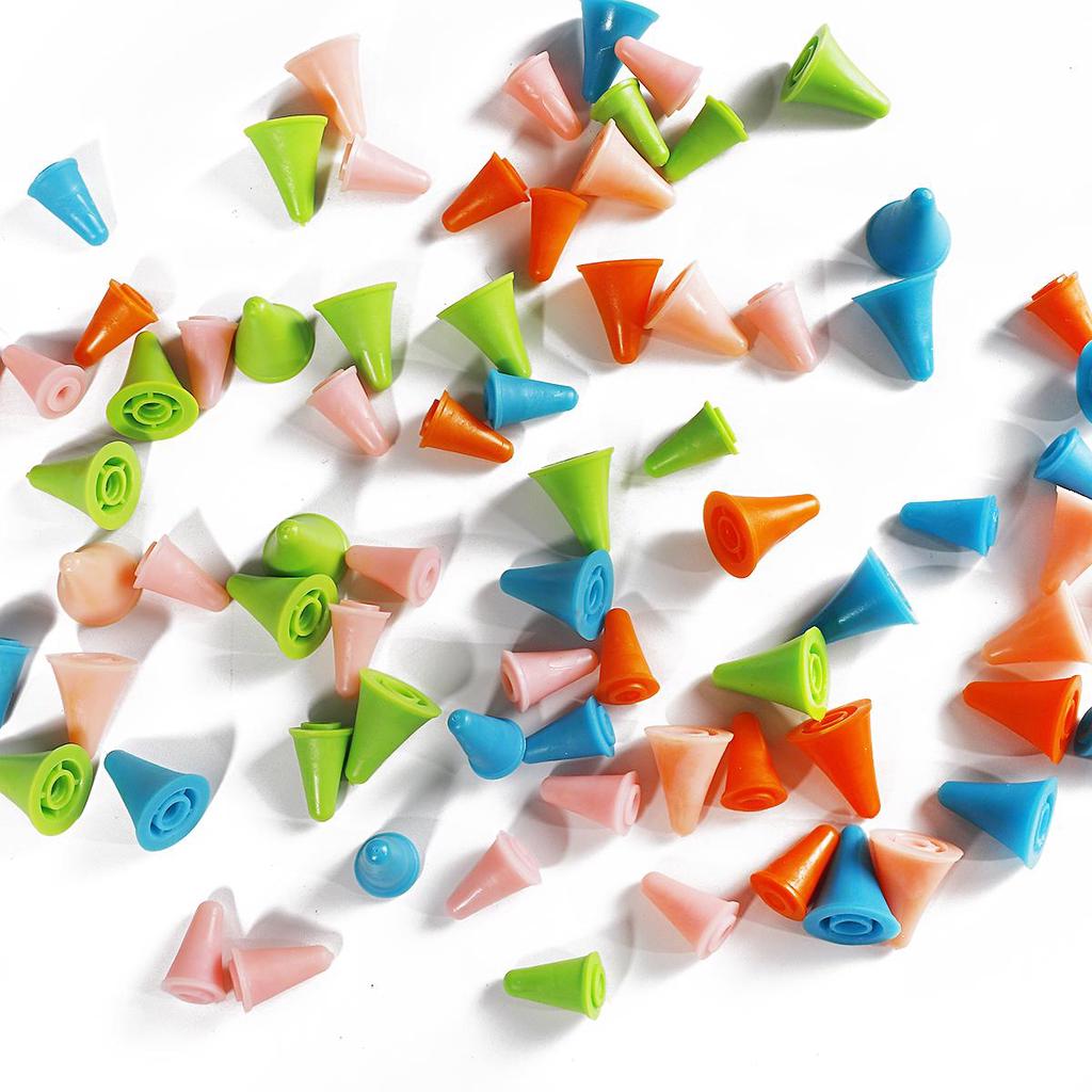 10 шт., резиновая конусная форма, вязать спицы, колпачки, наконечники, защитные очки для вязания, ремесленные швейные аксессуары