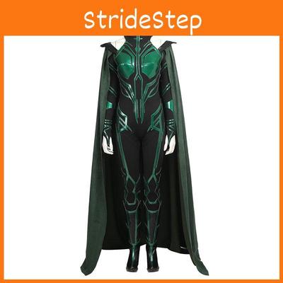 Тор 3 Рагнарёк Трейл Смерть Хела Зелёный Хэллоуин Косплей Костюм Комбинезон Плащ из материалов премиум-качества