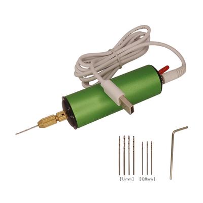 Регулируемая электрическая мини-дрель 0,8-1,2 мм с 8 сверлами 0,8 мм и 1,1 мм для ювелирных изделий своими руками