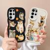 Милый Чехол-Котик для Samsung Galaxy S24 S22 Ultra S21 S25 S23 Plus S20 FE A25 A26 Мягкий Чехол для Телефона A36 A35 A24 A34 A55 A54