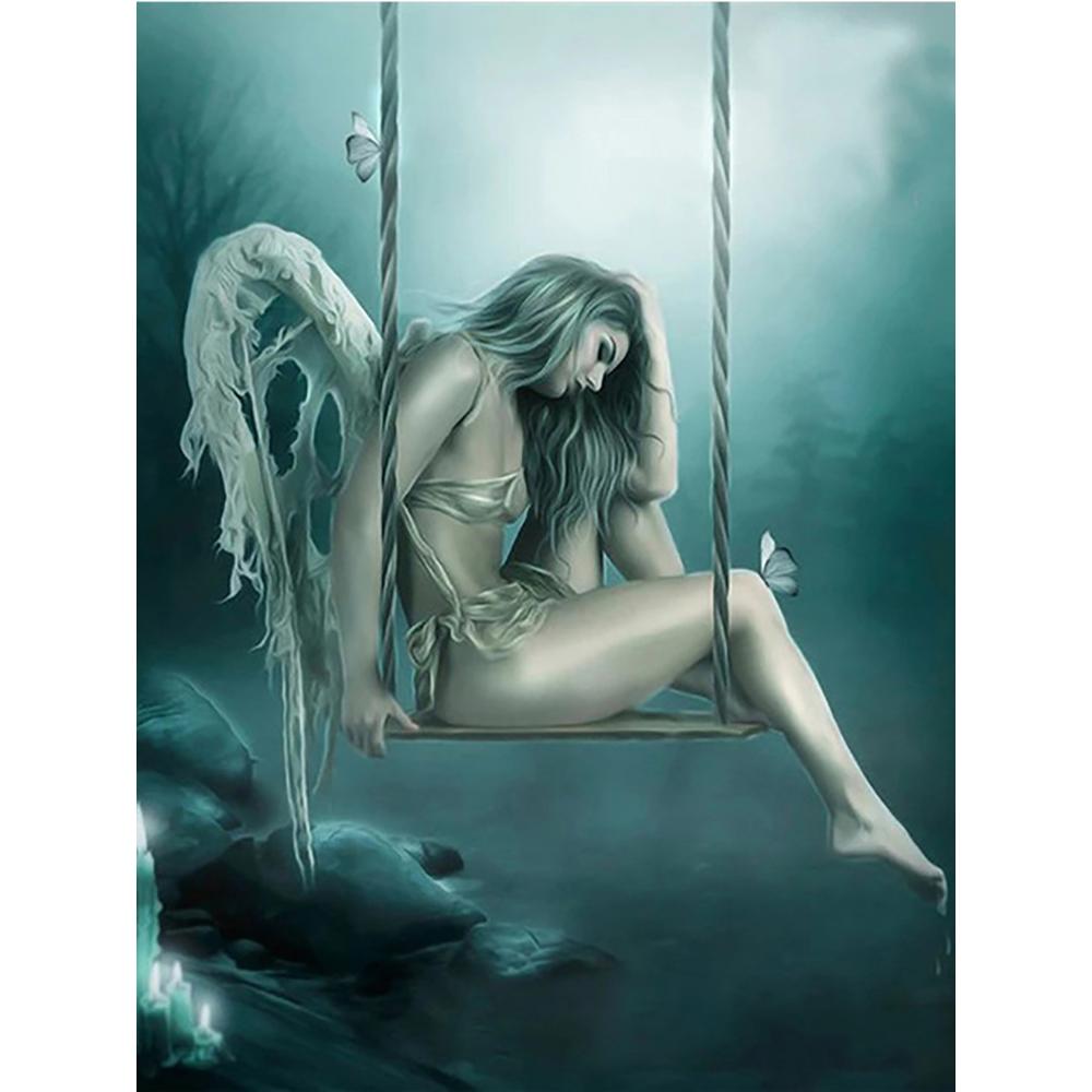 5D DIY Алмазная картина Вышивка крестиком Ангел Алмазная вышивка Портрет Мозаика Картина Rhinestone House Decor