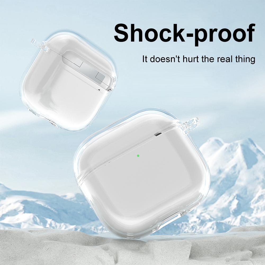 Прозрачный чехол для наушников AirPods 4 (2024) Чехол для зарядки TPU Прозрачный защитный чехол Чехол для беспроводных наушников