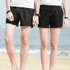 Men Running Shorts Elastic Waist Drawstring Gym Short Pants Solid Color Wide Leg Outdoor Shorts Streetwear