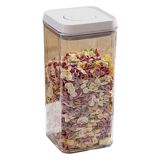 Герметичный контейнер для продуктов с крышкой, открывающейся нажатием, штабелируемый органайзер для кухонной кладовой, открывание одной кнопкой, контейнер для муки, сахара, для хлопьев, риса, муки, макарон, снеков